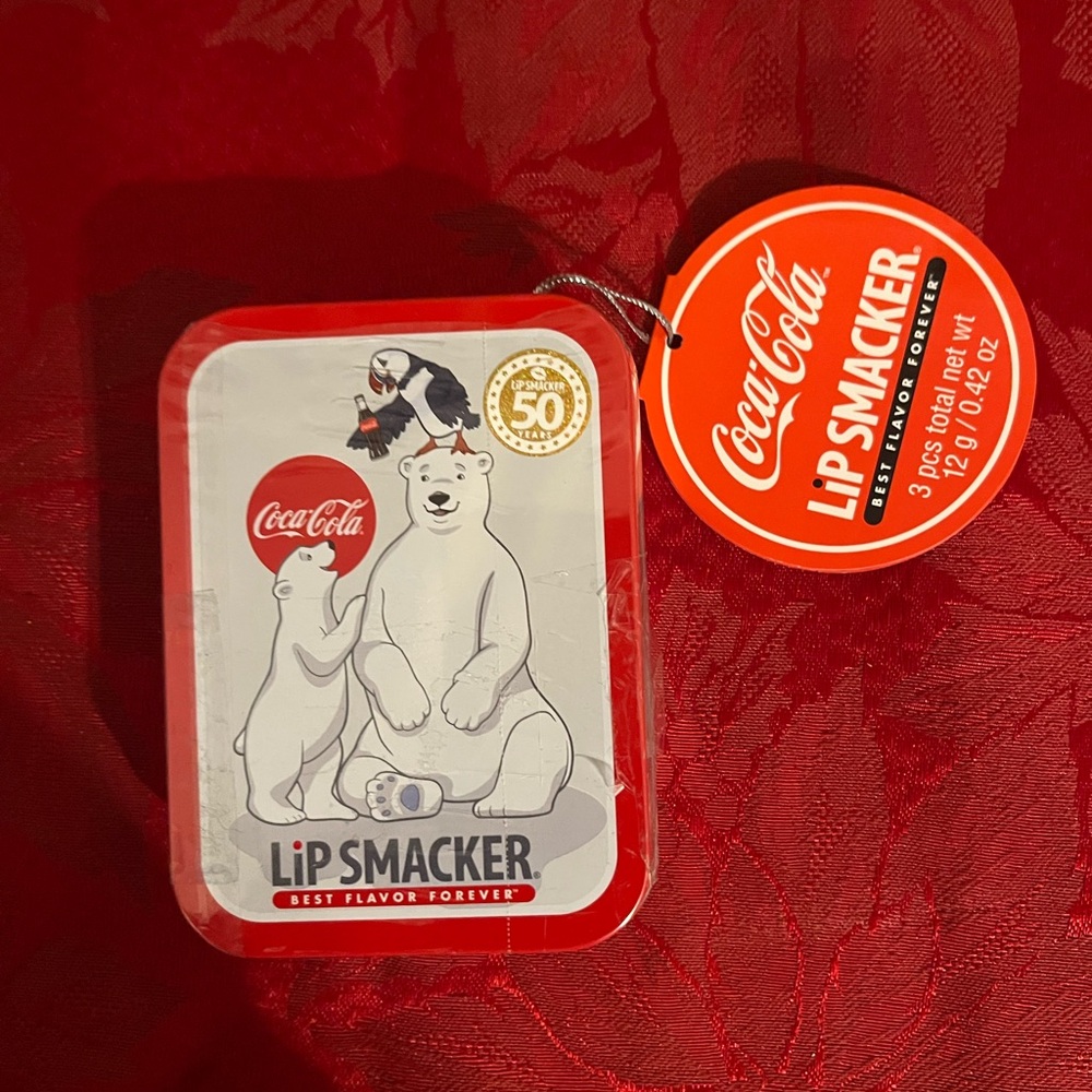 Coca Cola Lip Smacker Tin with Polar Bear Art